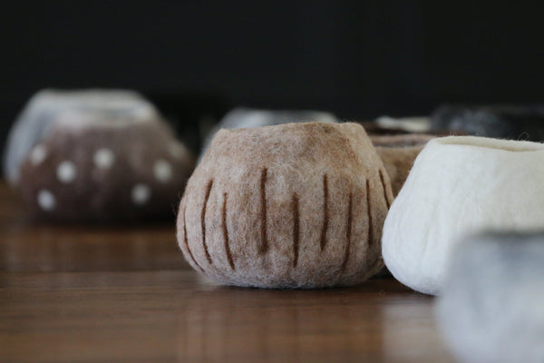 felted bowls