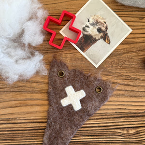 SOLD - felt - alpaca mini banner # 3
