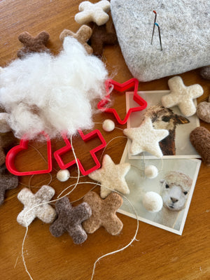 workshop - felting - shapes (garlands and decorations)