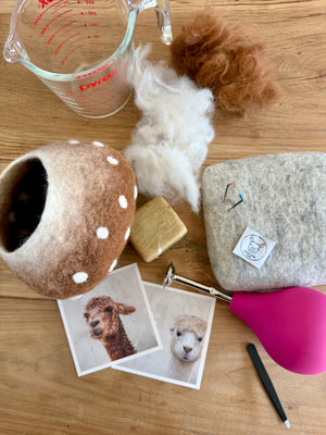 workshop - felting - alpaca bowl
