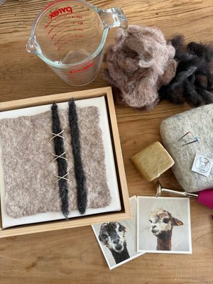 workshop - felting - alpaca art