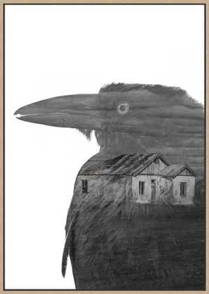 crow - b&w - fine art print