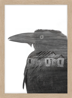 crow - b&w - fine art print