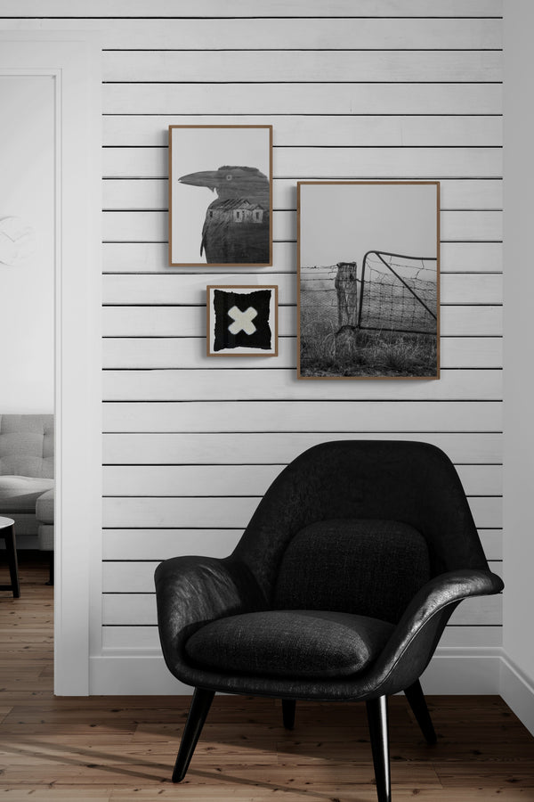 crow - b&w - fine art print